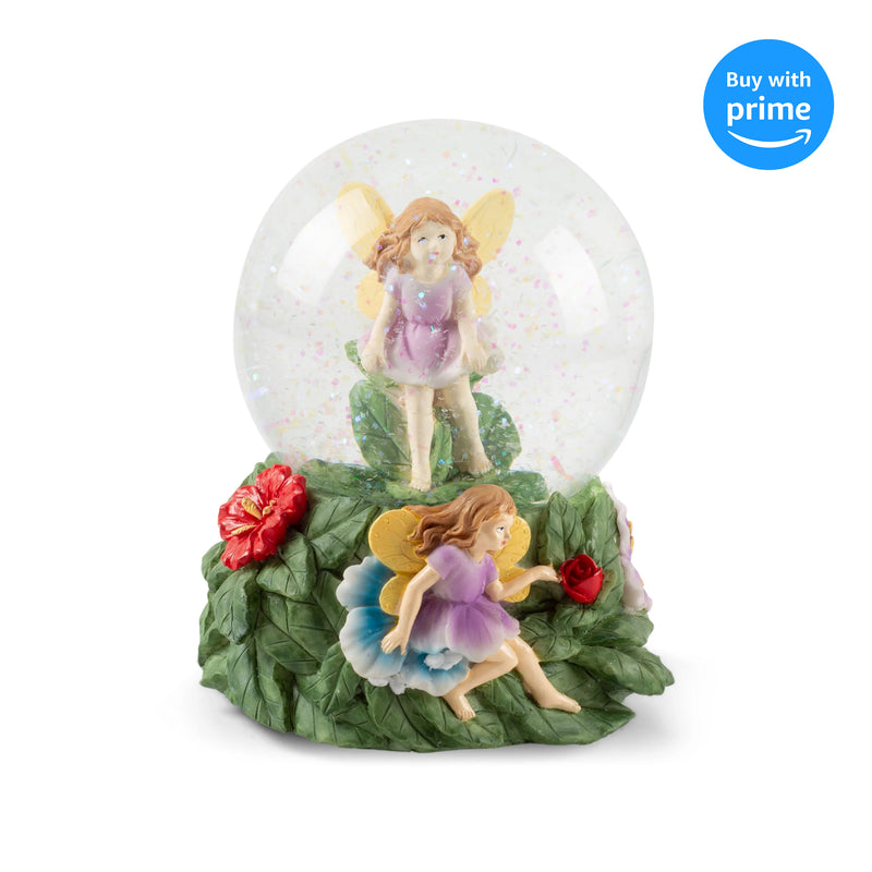 Front view of Magical Fairies Musical Snow Globe