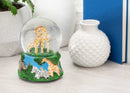 Giraffes Zebras and Elephants 100MM Music Water Globe Plays Tune Born Free