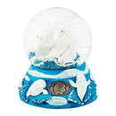 Beluga Whales Figurine 100MM Water Globe Plays Tune Let Me Call You Sweetheart