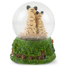 Endangered Clouded Leopard 100MM Water Globe Plays Tune Wave Only Just Begun