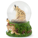 Endangered Clouded Leopard 100MM Water Globe Plays Tune Wave Only Just Begun