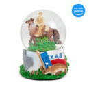 Texas Cowboy Figurine 100MM Water Globe Plays Tune Heart of Texas