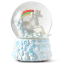 Rainbow Unicorns 100MM Resin Glitter Water Globe Plays Tune You are My Sunshine