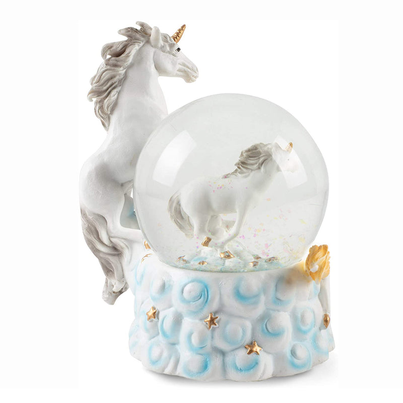 Mystical Unicorns Figurine 100MM Water Globe Plays Tune You are My Sunshine