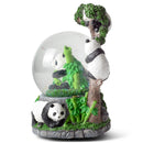 Playful Panda Bears 100mm Resin 3D Water Globe Plays Tune What a Wonderful World