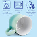 100 North Green Ombre 13 ounce Ceramic Coffee Mug