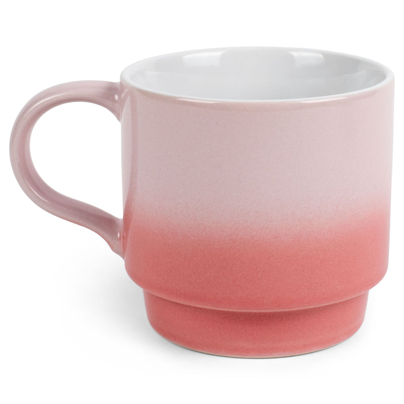 100 North Peach Ombre 13 ounce Ceramic Coffee Mugs Pack of 4