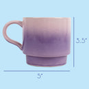 100 North Purple Ombre 13 ounce Ceramic Coffee Mugs Pack of 4