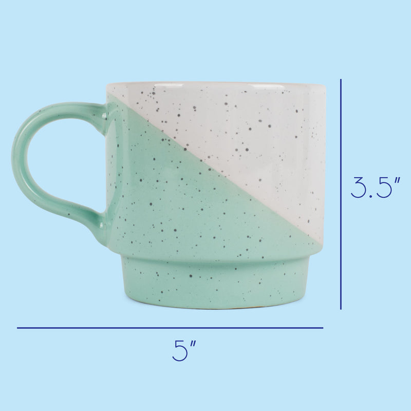 100 North Diagonal 13 ounce Ceramic Coffee Mugs Set of 3