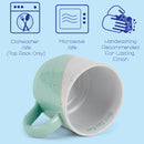 100 North Best Day Ever Green Diagonal 13 ounce Ceramic Coffee Mugs Pack of 4