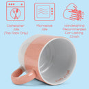 100 North Get It Girl Peach Diagonal 13 ounce Ceramic Coffee Mug