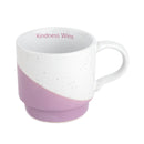 100 North Kindness Wins Purple Diagonal 13 ounce Ceramic Coffee Mug