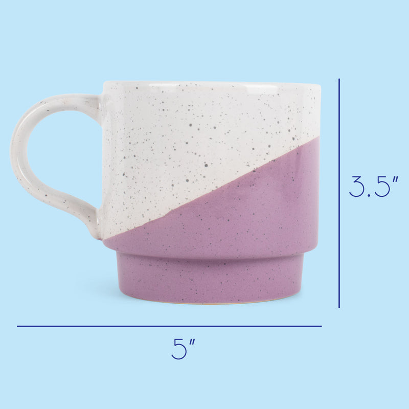 100 North Kindness Wins Purple Diagonal 13 ounce Ceramic Coffee Mug