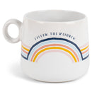 100 North Rainbow 14.5 ounce Ceramic Coffee Mugs Set of 3