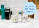 100 North Rainbow 14.5 ounce Ceramic Coffee Mugs Set of 3
