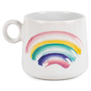 100 North Rainbow Star 14.5 ounce Ceramic Coffee Mugs Pack of 4