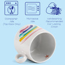 100 North Rainbow Star 14.5 ounce Ceramic Coffee Mugs Pack of 4