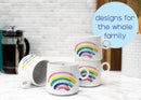 100 North Rainbow Star 14.5 ounce Ceramic Coffee Mugs Pack of 4