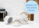 100 North Follow The Rainbow Sun 14.5 ounce Ceramic Coffee Mugs Pack of 4