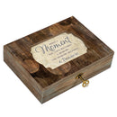 Top down view of Moment Love Memories Treasure Deco Woodgrain Jewelry and Music Box