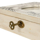 Home décor keepsake and trinket box made with hidden musical mechanism inside