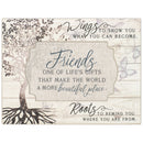 Top down view of Friends Make World Beautiful Tree Decoupage Music Box