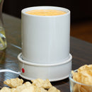 Front view of Grey Electric Serving Duo Dipper Warming Pot
