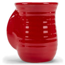 Elanze Designs Ribbed 14 ounce Ceramic Stoneware Handwarmer Mug, Red