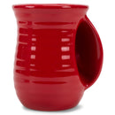 Elanze Designs Ribbed 14 ounce Ceramic Stoneware Handwarmer Mug, Red