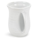 Elanze Designs Ribbed 14 ounce Ceramic Stoneware Handwarmer Mug, White