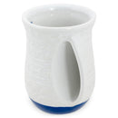 Cup of Cozy Nordic Knit 14 ounce Ceramic Stoneware Handwarmer Coffee Mug, Navy Blue