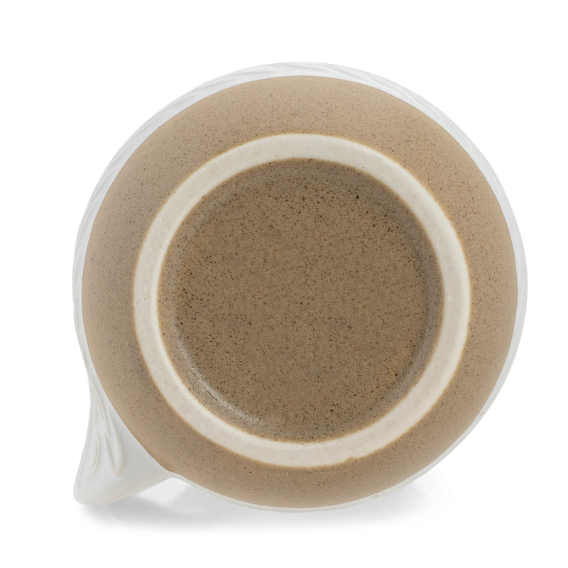 Cup of Cozy Nordic Knit 14 ounce Ceramic Stoneware Handwarmer Coffee Mug, Raw Clay