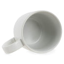 Elanze Designs Ribbed Ceramic Stoneware 16 ounce Raw Clay Bottom Coffee Mugs Set of 4, White