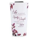 Elanze Designs Proverbs Woman Noble Things Inspirational 12 Ounce Ceramic Stoneware Travel Tumbler Mug