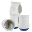 Cup of Cozy Nordic Knit 14 ounce Ceramic Stoneware Handwarmer Coffee Mug Set of 4, Navy Blue