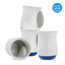 Cup of Cozy Nordic Knit 14 ounce Ceramic Stoneware Handwarmer Coffee Mug Set of 4, Navy Blue