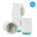 Cup of Cozy Nordic Knit 14 ounce Ceramic Stoneware Handwarmer Coffee Mug Set of 4, Teal