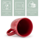 Elanze Designs Merry Raw Clay Bottom Red 13 ounce Ceramic Christmas Coffee Mug