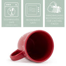 Elanze Designs Loved Raw Clay Bottom Red 13 ounce Ceramic Christmas Coffee Mug