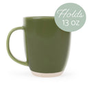 Elanze Designs Raw Clay Bottom Warm Assorted 13 ounce Ceramic Coffee Mugs Set of 4