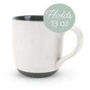 Elanze Designs Typewriter Speckled Grey 13 ounce Ceramic Coffee Mugs Set of 4