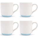 Elanze Designs Typewriter Speckled Pale Blue 13 ounce Ceramic Coffee Mugs Set of 4