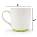 Elanze Designs Typewriter Speckled Sage Green 13 ounce Ceramic Coffee Mugs Set of 4