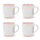 Elanze Designs Typewriter Speckled Pink 13 ounce Ceramic Coffee Mugs Set of 4