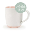 Elanze Designs Typewriter Speckled Pink 13 ounce Ceramic Coffee Mugs Set of 4