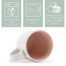 Elanze Designs Typewriter Speckled Pink 13 ounce Ceramic Coffee Mugs Set of 4