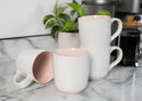 Elanze Designs Typewriter Speckled Pink 13 ounce Ceramic Coffee Mugs Set of 4