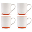 Elanze Designs Typewriter Speckled Orange 13 ounce Ceramic Coffee Mugs Set of 4