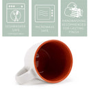 Elanze Designs Typewriter Speckled Orange 13 ounce Ceramic Coffee Mugs Set of 4