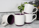 Elanze Designs Typewriter Speckled Purple 13 ounce Ceramic Coffee Mugs Set of 4